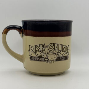 Vintage 1986 Hardee's Beige and Brown Coffee Mug